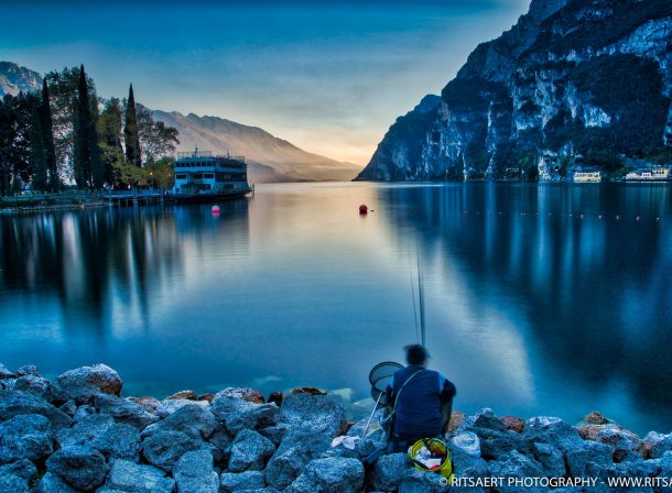 Fisherman in Riva del Garda - Italy